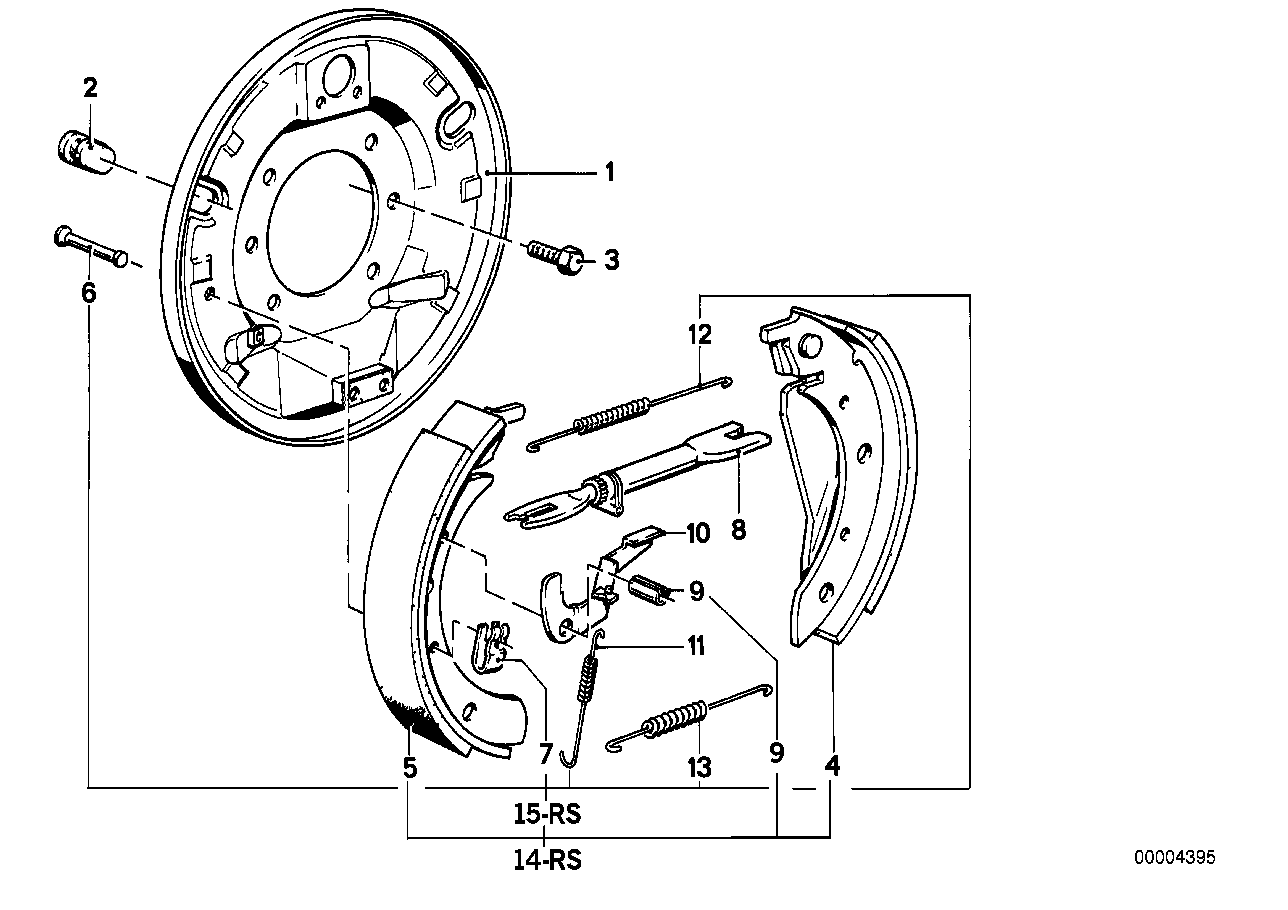 BMW 34 21 1 153 881 - Accessory Kit, brake shoes onlydrive.pro