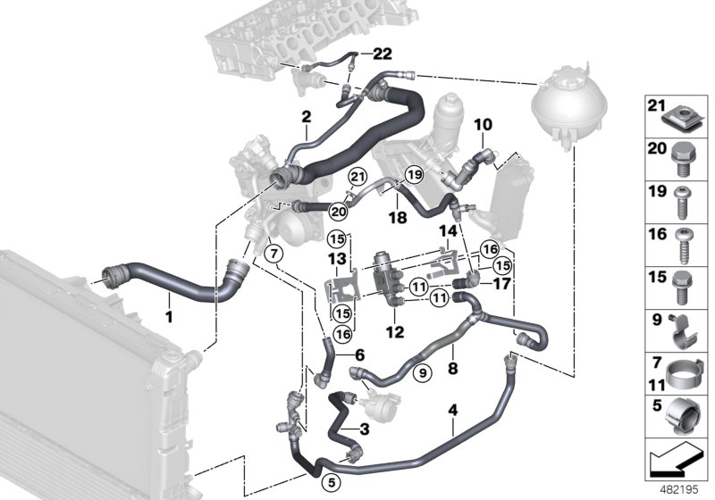 BMW 17 12 8 514 434 - Radiator Hose onlydrive.pro