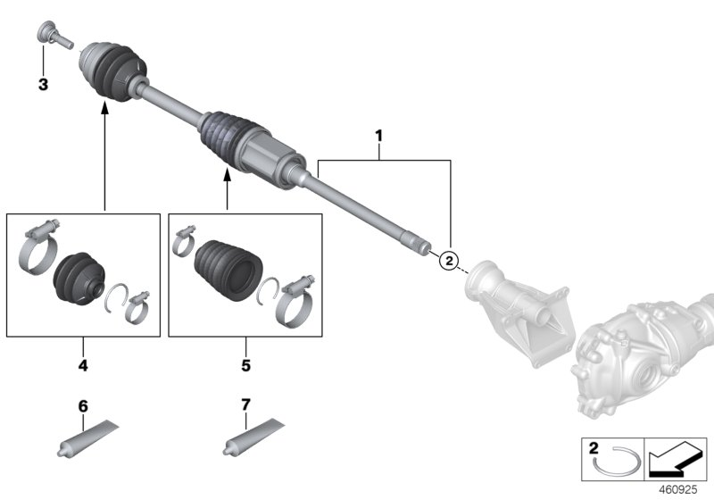 BMW 31608657288 - Repair kit bellows, interior onlydrive.pro