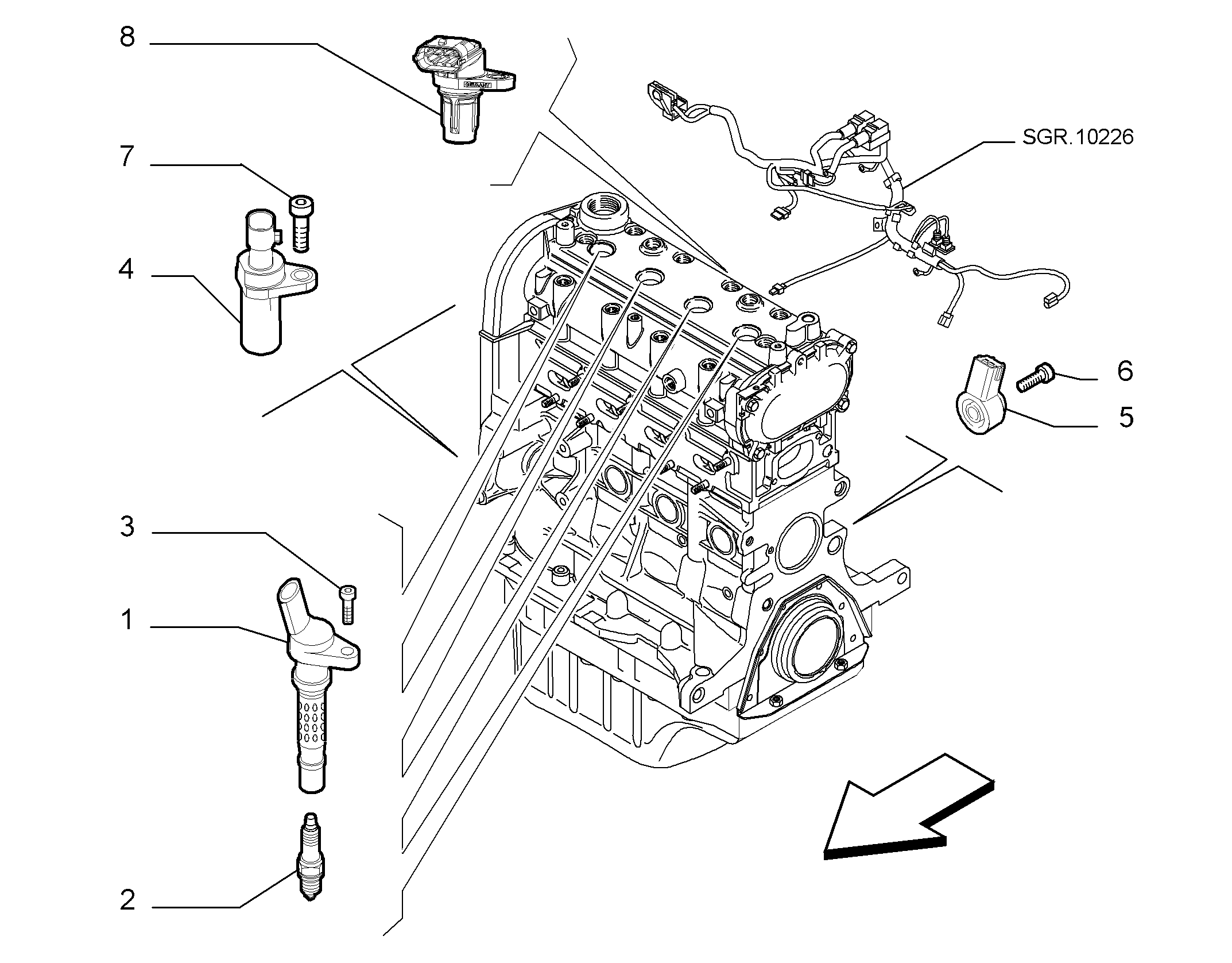 FERRARI 468 1516 0 - Sensor, crankshaft pulse onlydrive.pro