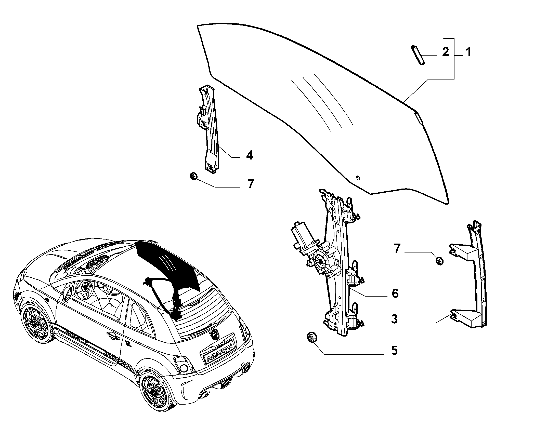 FIAT 51876267 - Stikla pacelšanas mehānisms onlydrive.pro