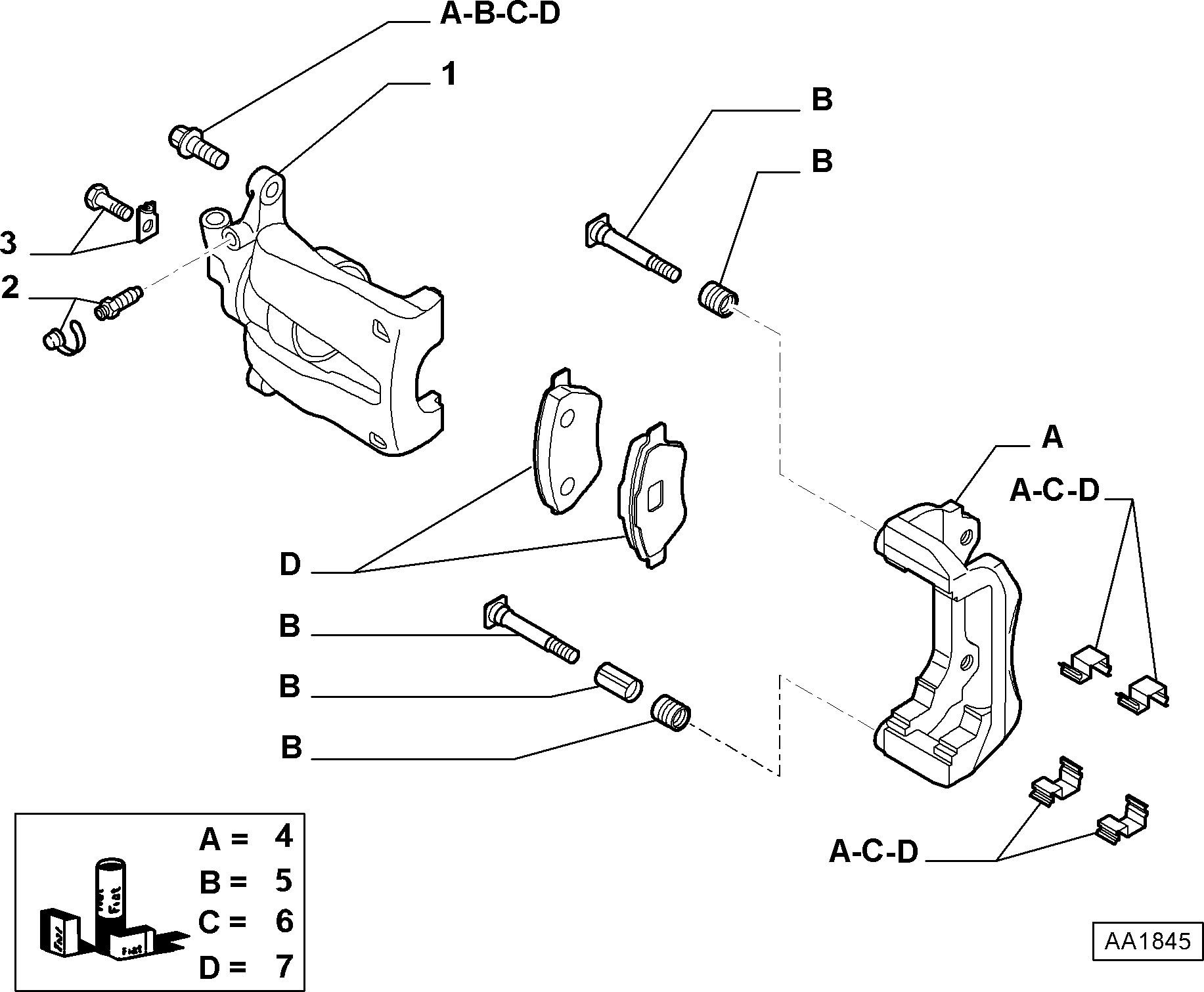 FIAT 77365026 - 735458299 - front caliper lh (var.: 1/rev.: 0), (pnc:3; №1): 01 pcs. onlydrive.pro