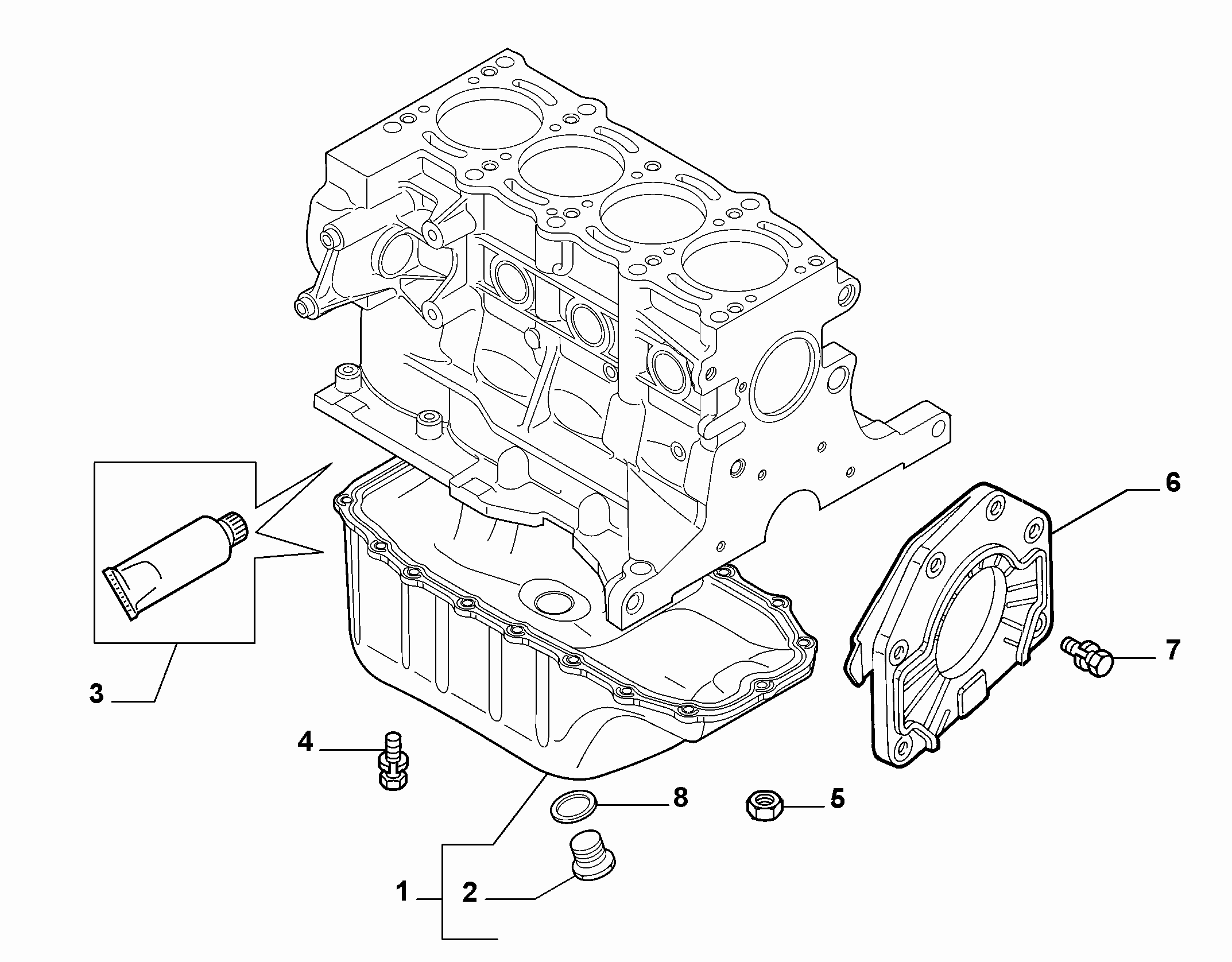 FIAT 55184773 - Block sump and covers (var.: 1/rev.: 0): 01 pcs. onlydrive.pro