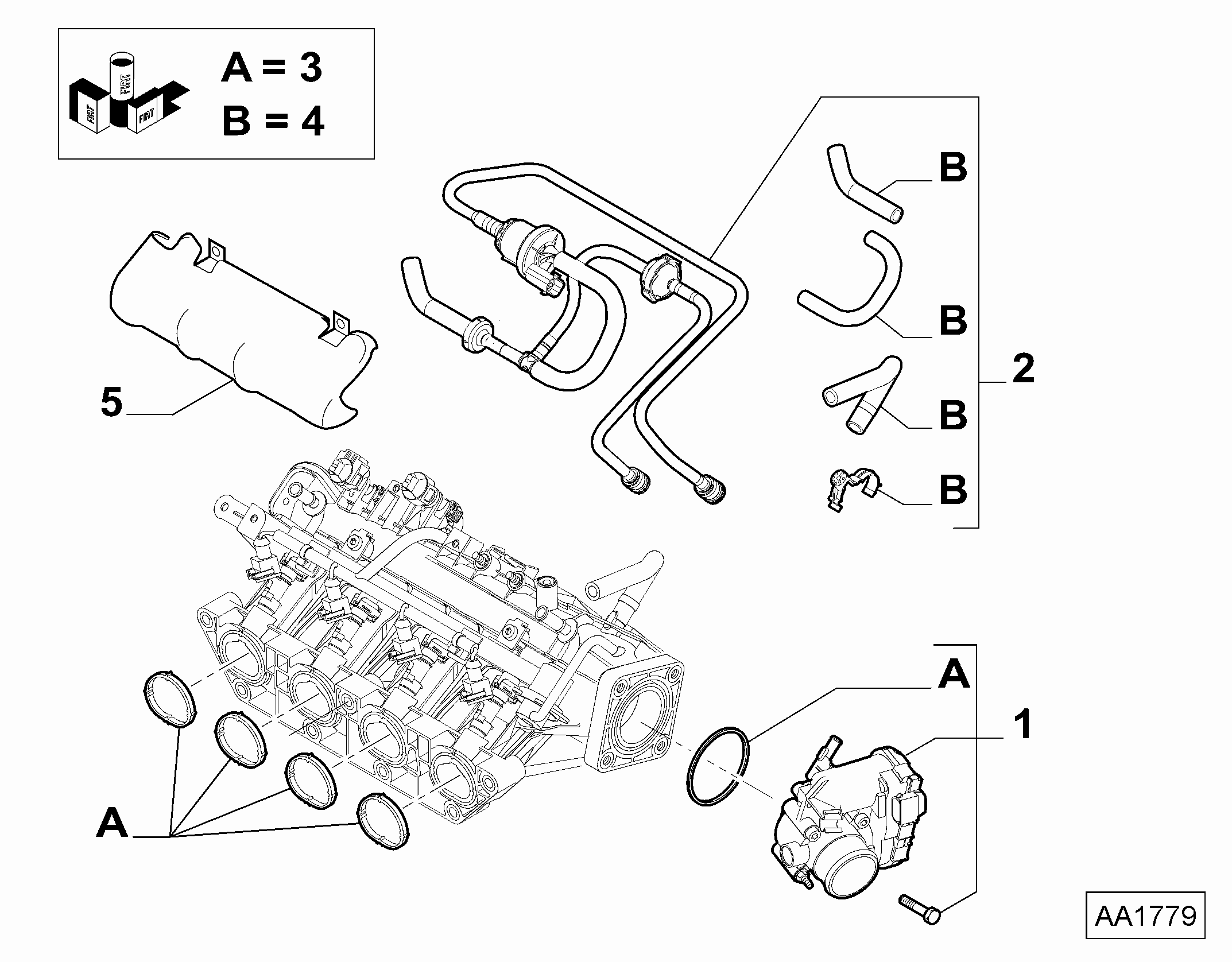 FIAT 77364551 - Tihendikomplekt,Sisselaskekollektor onlydrive.pro