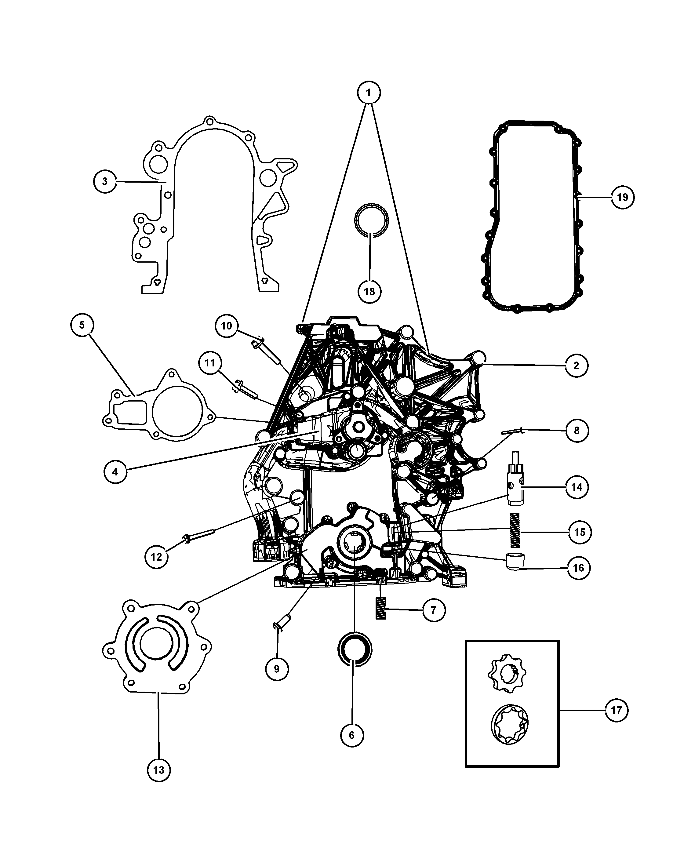 Chrysler 4621 987AC - Gasket, timing case onlydrive.pro