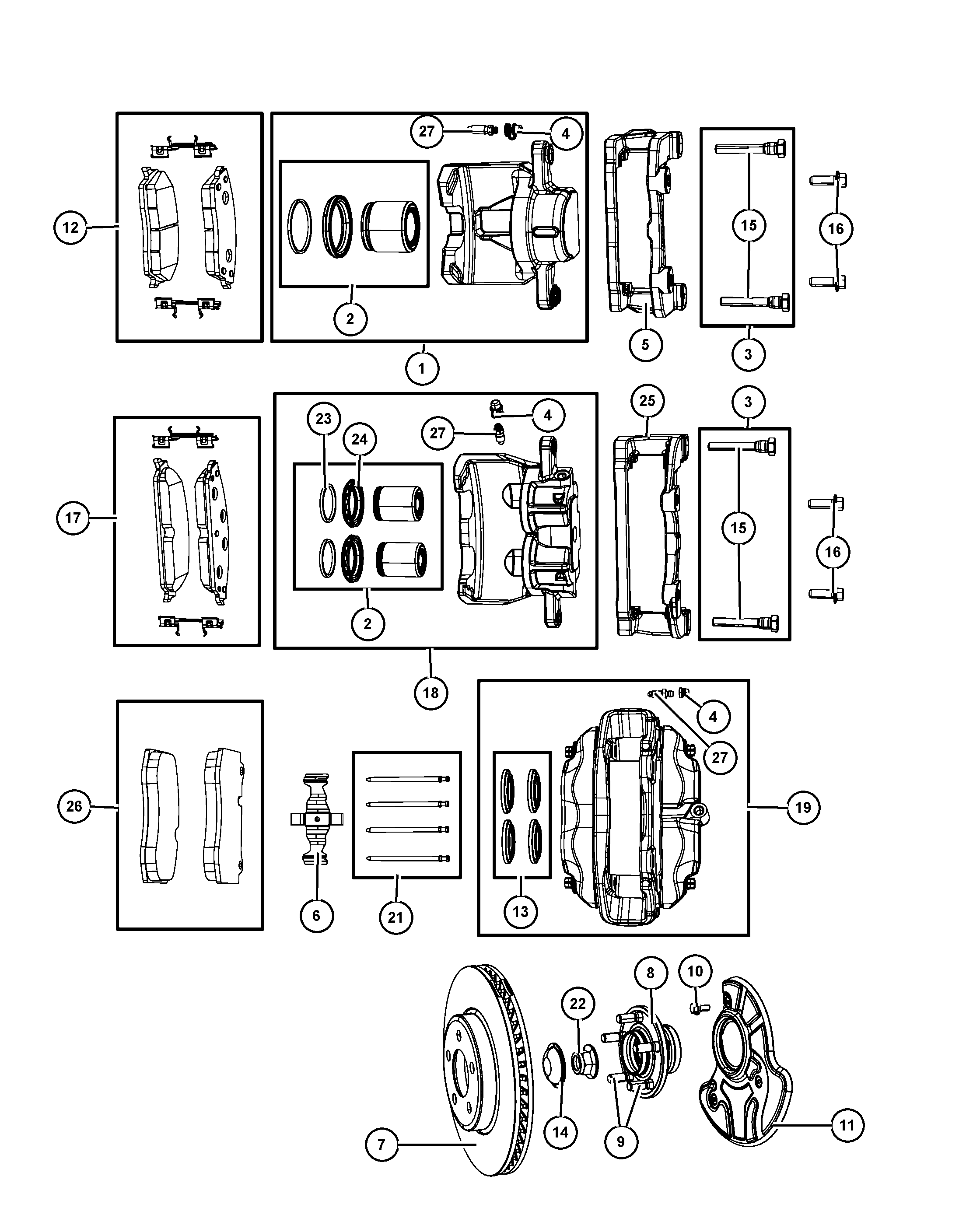 Chrysler 5174 311AC - Piduriklotsi komplekt,ketaspidur onlydrive.pro