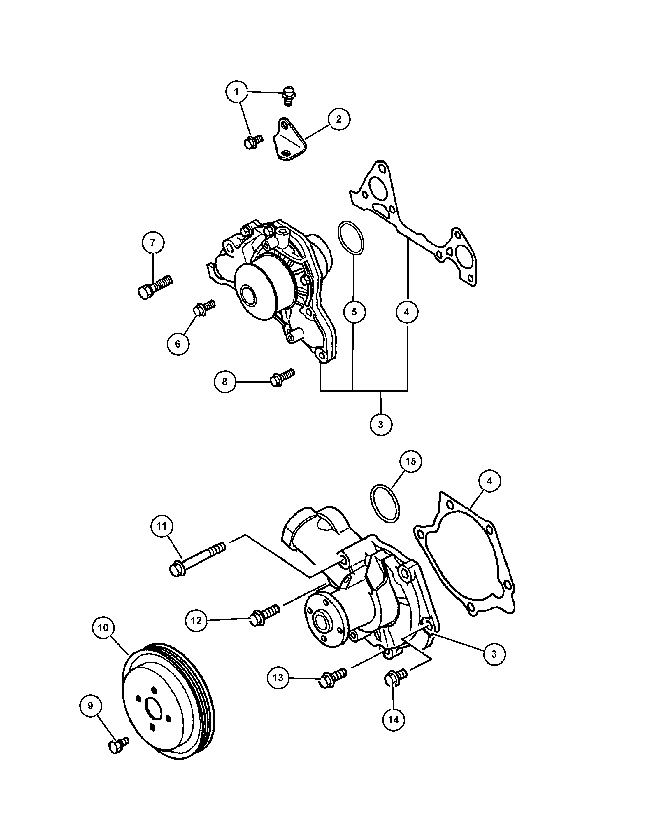 Mitsubishi MD97 6464 - Water Pump onlydrive.pro