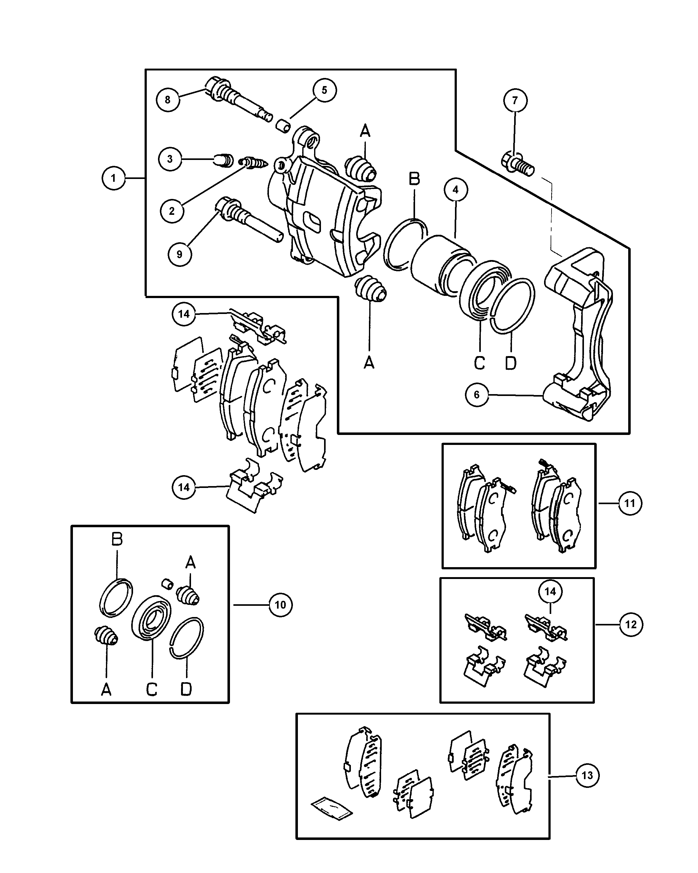 Mitsubishi MR56 9588 - Piduriklotsi komplekt,ketaspidur onlydrive.pro