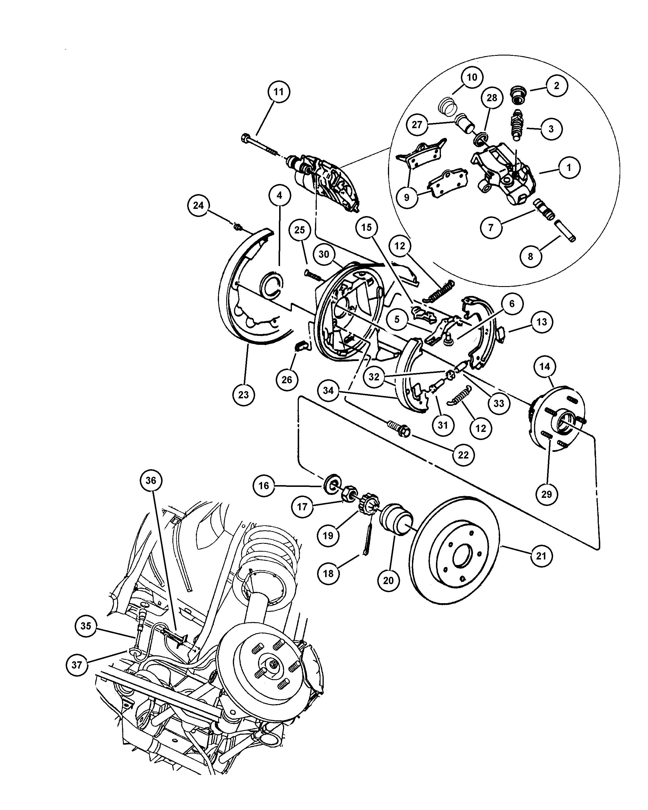 Chrysler 5011 762AA - Brakes, rear  disc: 1 pcs. onlydrive.pro