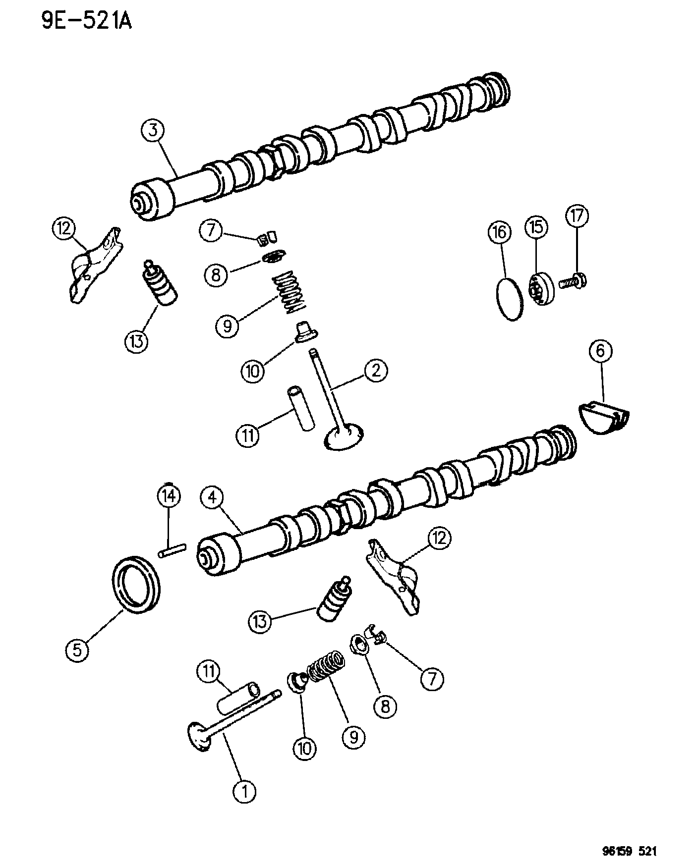 Chrysler 477 7086 - Camshaft & valves, 2.4l 4cyl dohc 16v mpi, edz engine: 002 pcs. onlydrive.pro