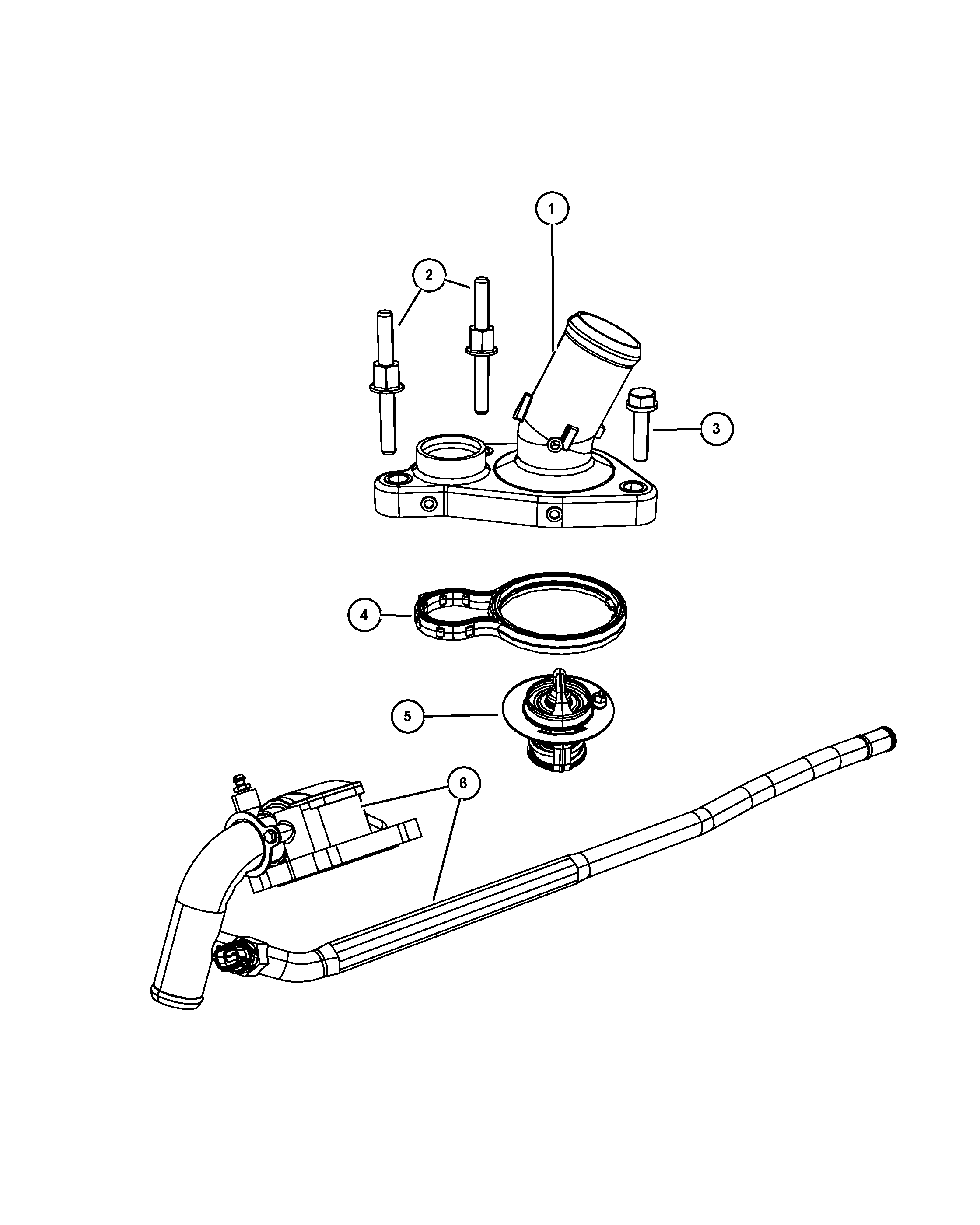 Chrysler 5159 157AA - Thermostat and related parts 2.7l: 1 pcs. onlydrive.pro