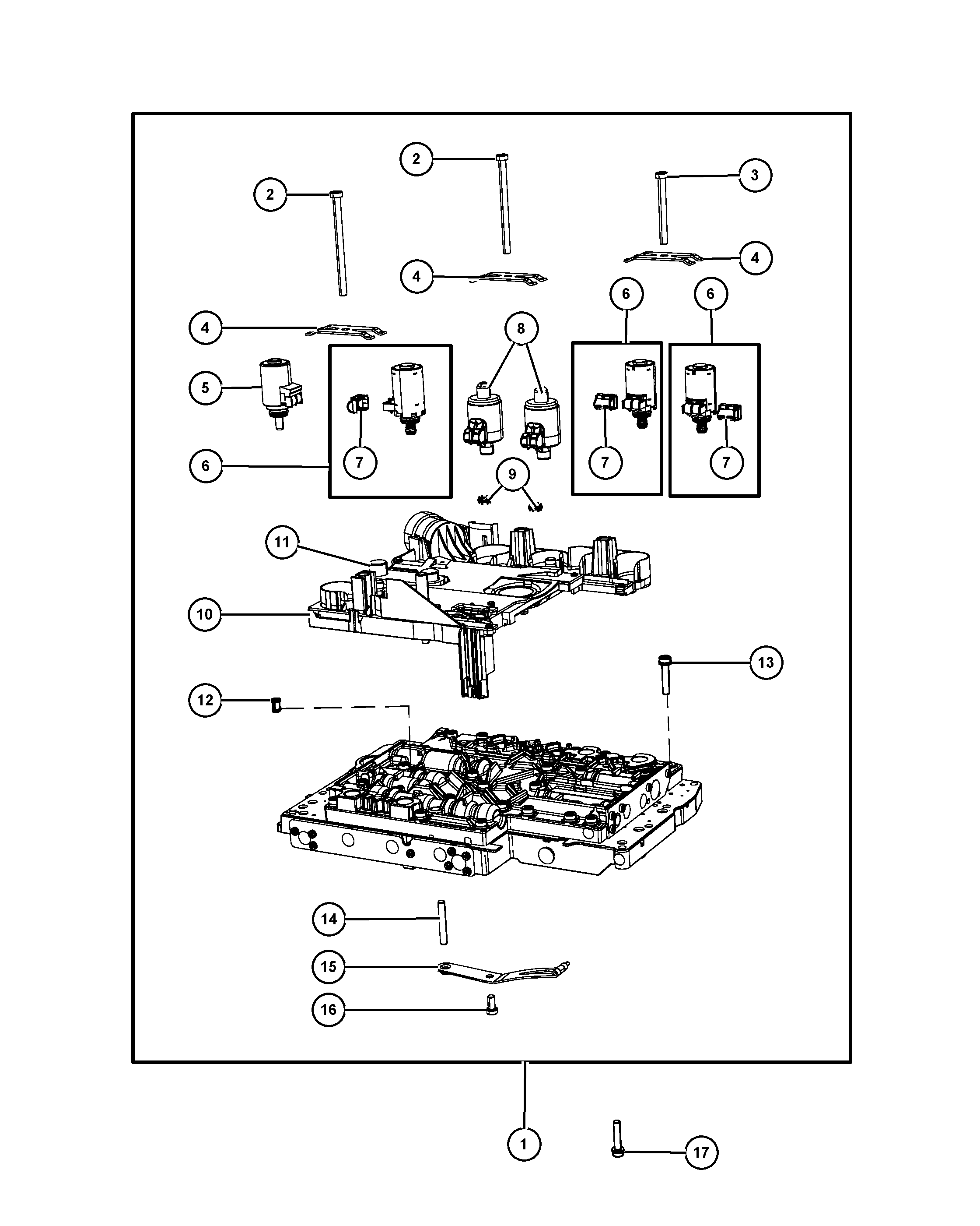 Chrysler 52108 316AA - Valve body and related parts: 2 pcs. onlydrive.pro