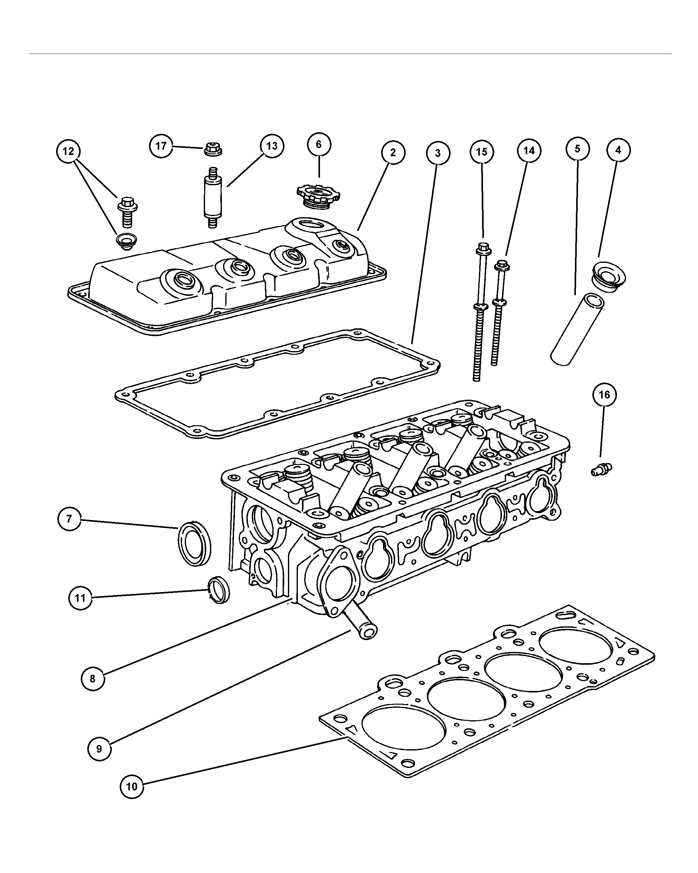 Chrysler 5014 127AC - Cylinder head 2.0l 4 cyl sohc (ecb) ja: 1 pcs. onlydrive.pro