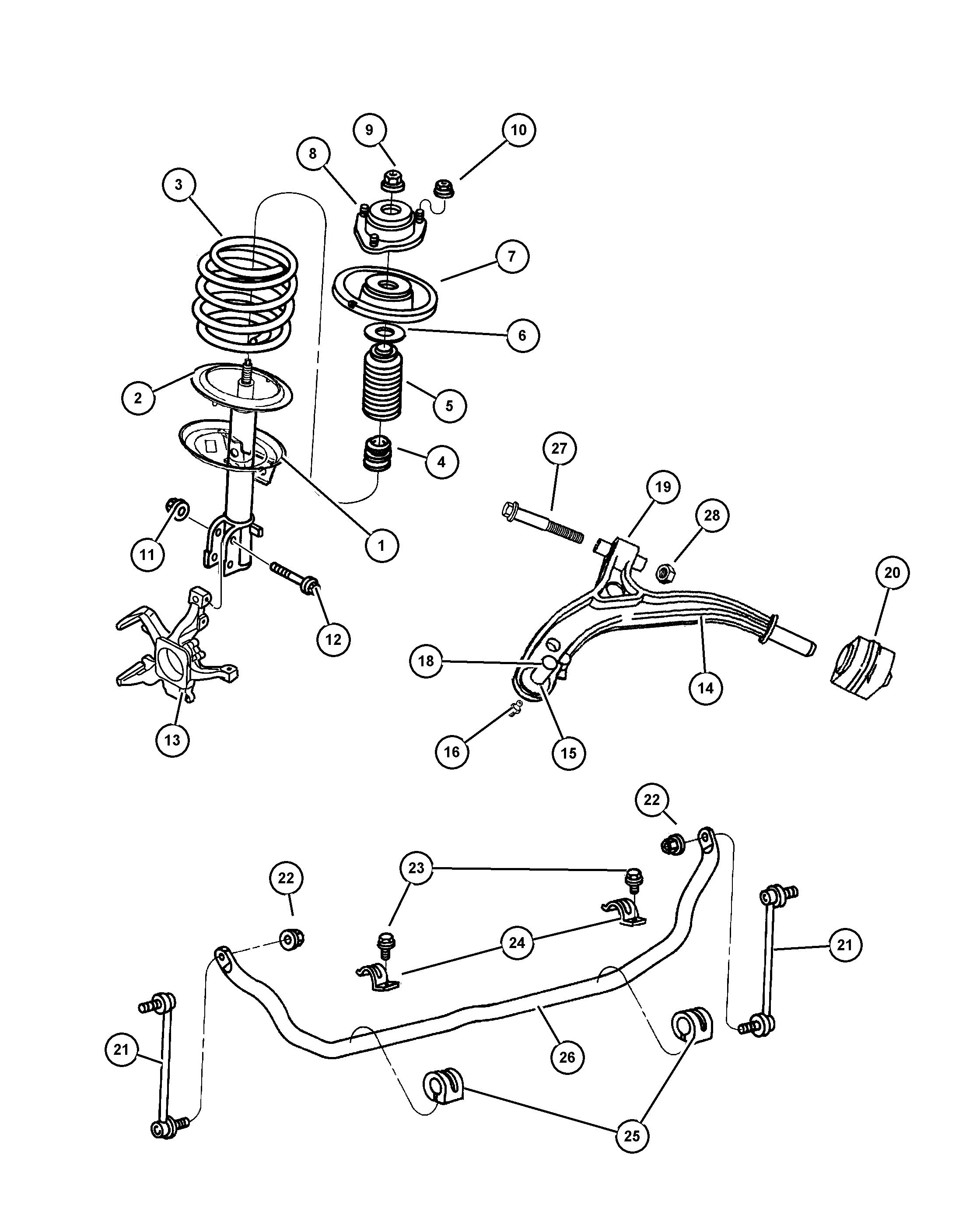 Chrysler 4766 116AA - Vedruamordi tugilaager onlydrive.pro