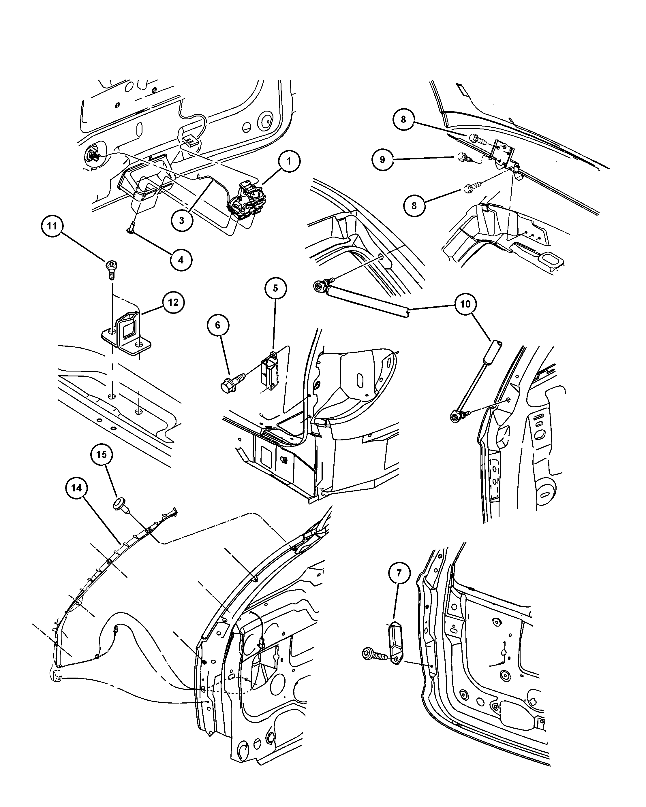 Chrysler 4894 554AE - Gaasivedru, pagasi / veoruum onlydrive.pro