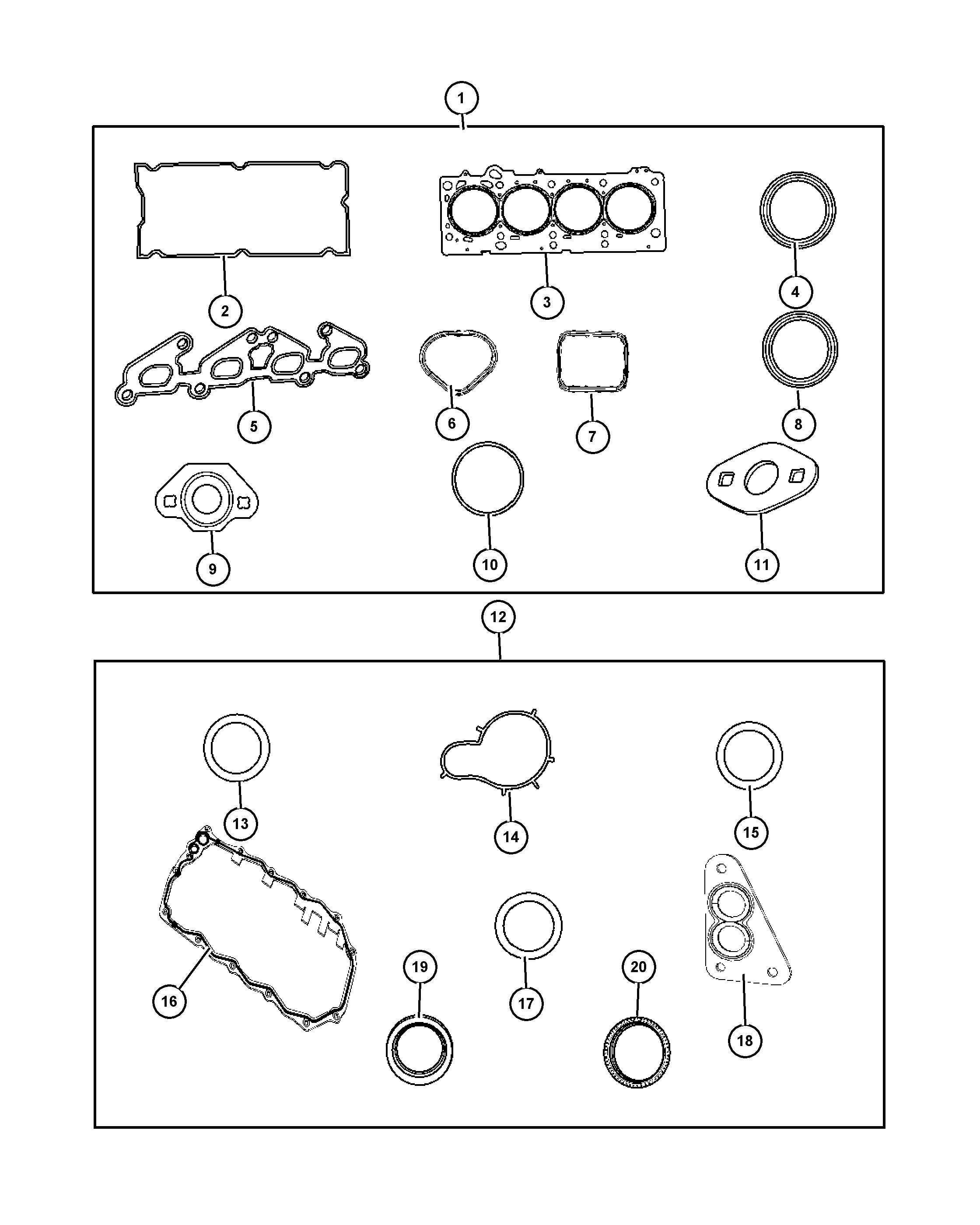 Mitsubishi 466 7198 - Engine gasket packages: 1 pcs. onlydrive.pro