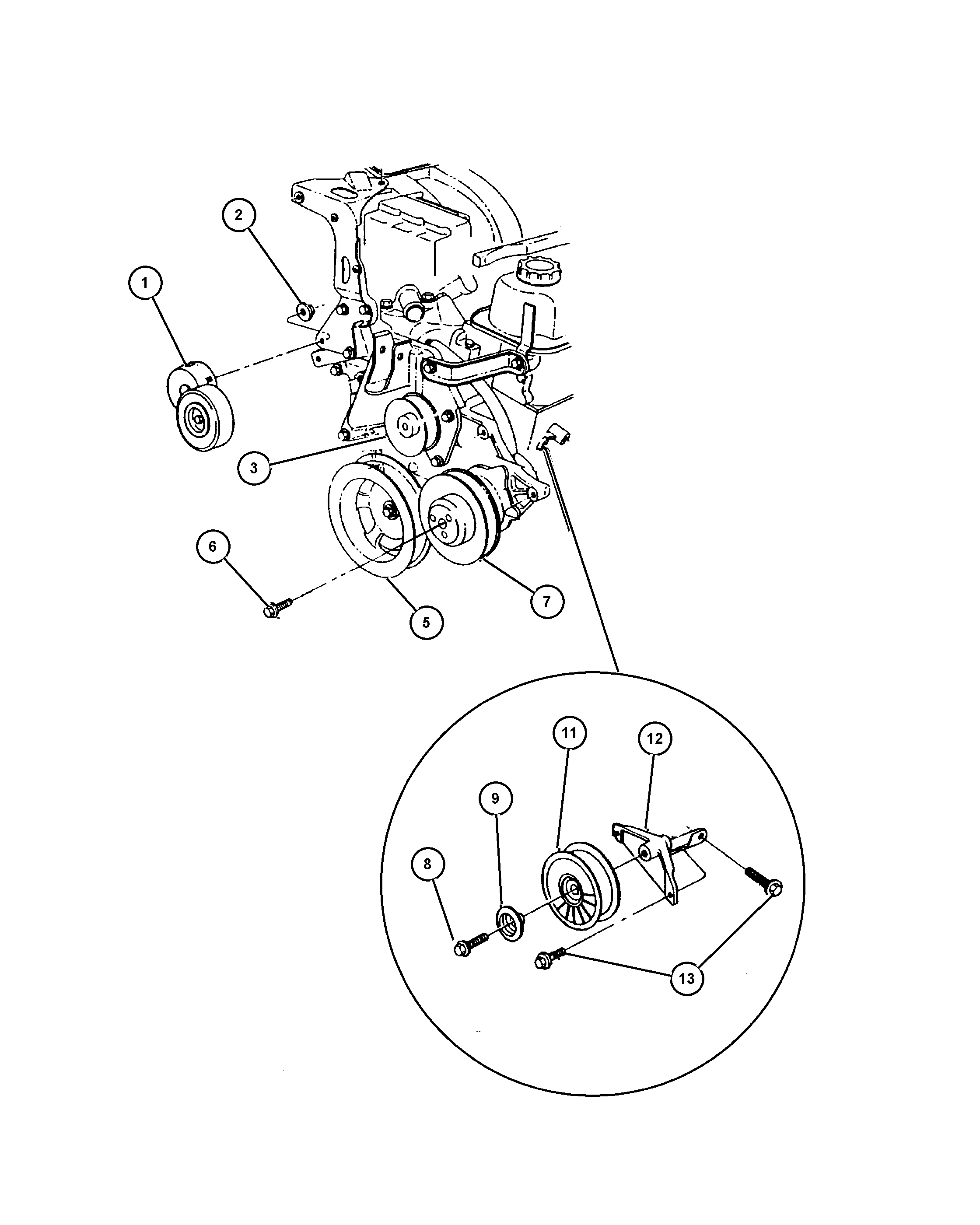 IVECO 479 2112 - Pulleys and related parts 3.3l - 3.8l engine: 1 pcs. onlydrive.pro