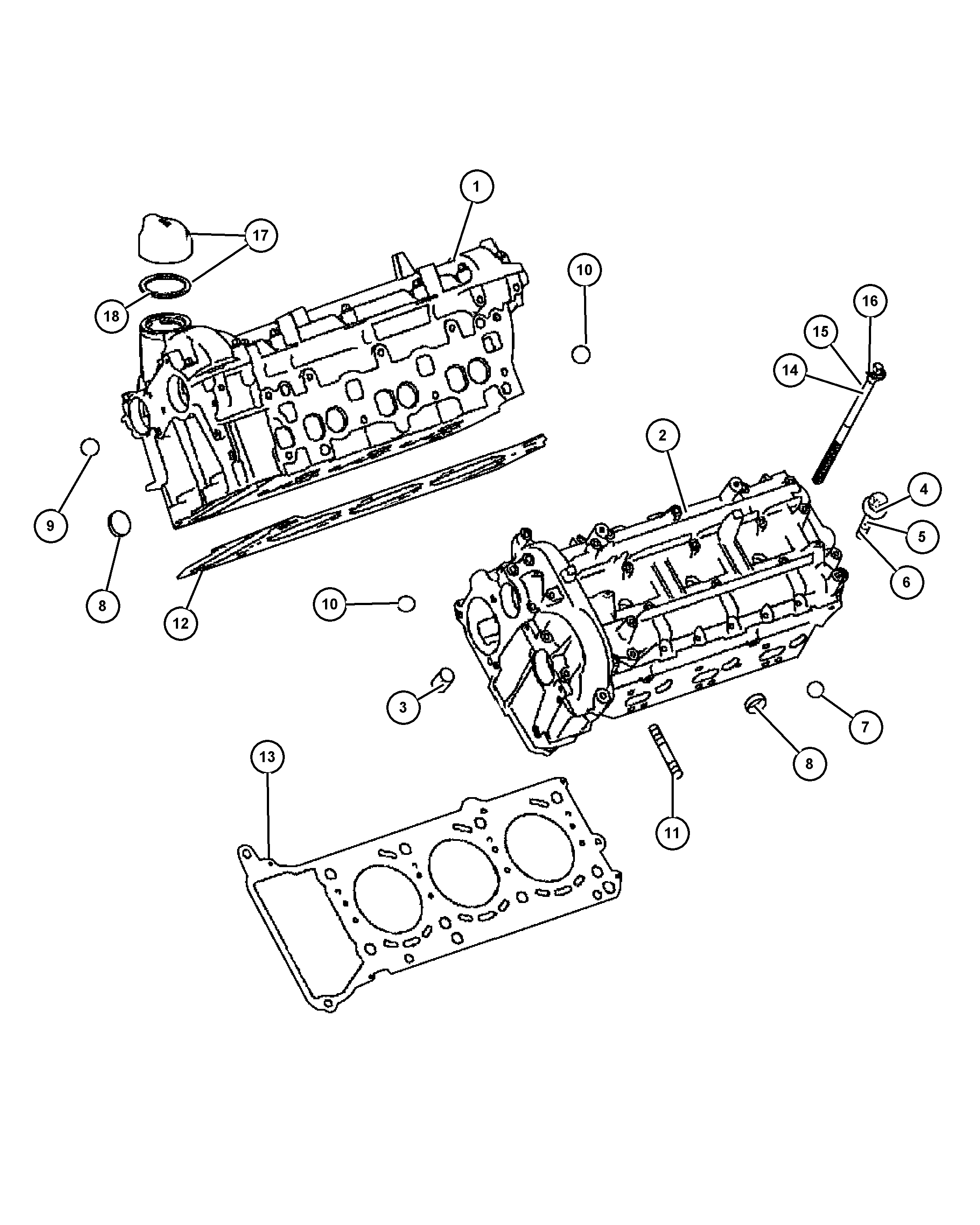 Chrysler 5175 444AA - Tiiviste, sylinterikansi onlydrive.pro