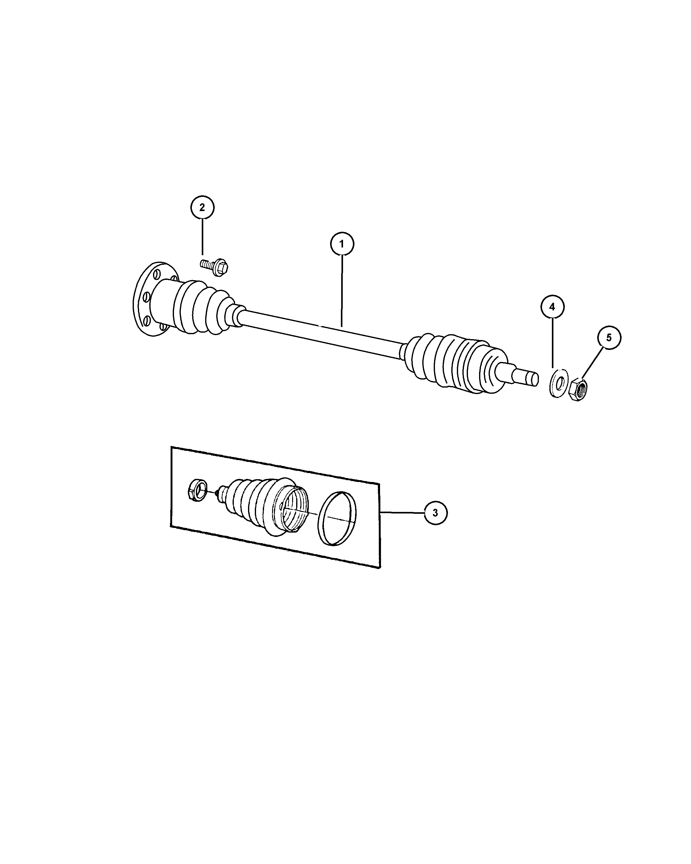 Chrysler 6500 336 - Shaft, rear axle: 4 pcs. onlydrive.pro