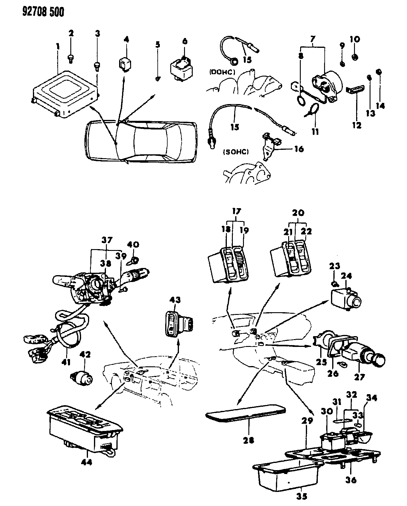 Chrysler MD13 6491 - Switches & electrical controls, h 41 (2000 gtx): 001 pcs. onlydrive.pro