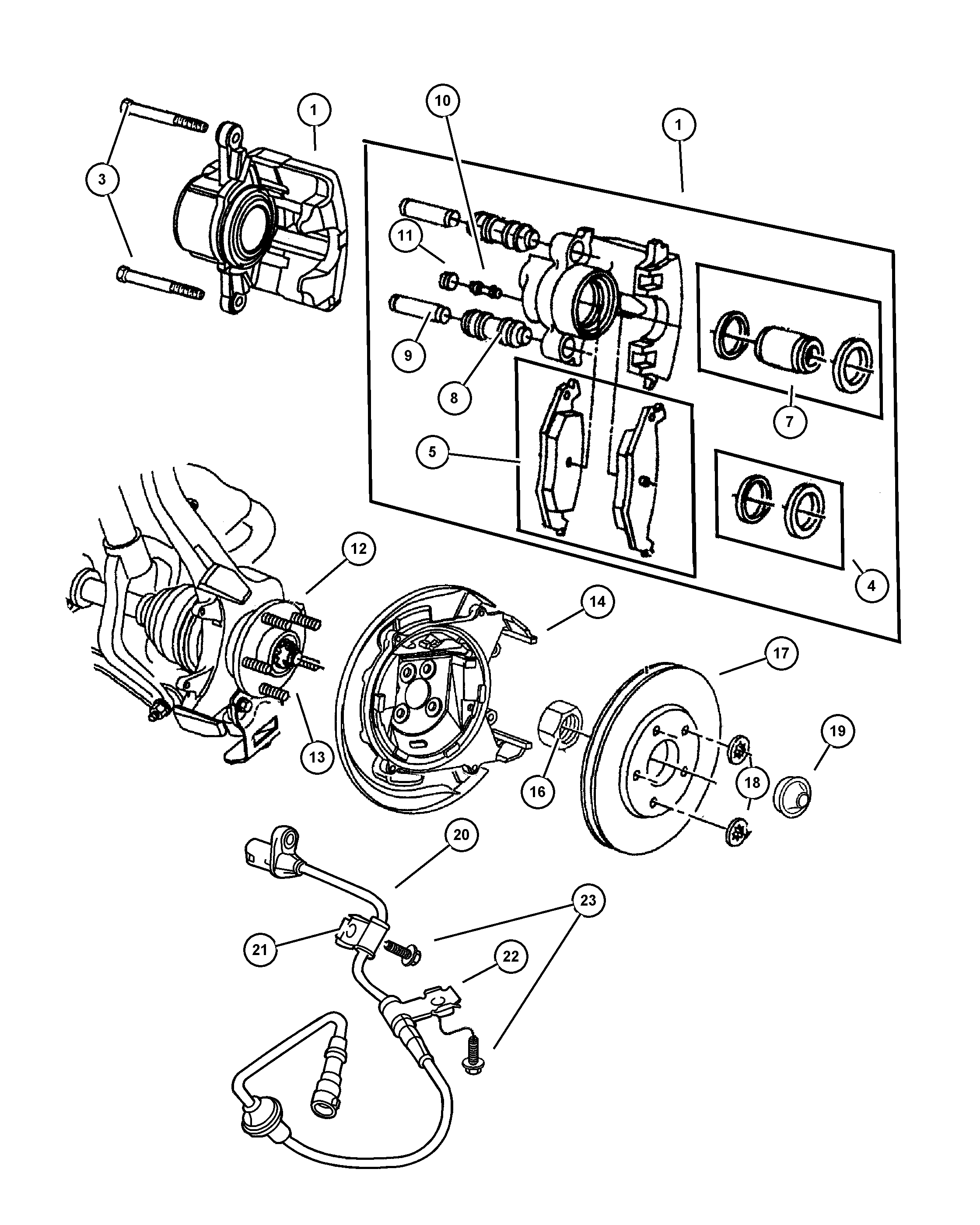 Chrysler 5066 309AA - Brakes, rear: 4 pcs. onlydrive.pro