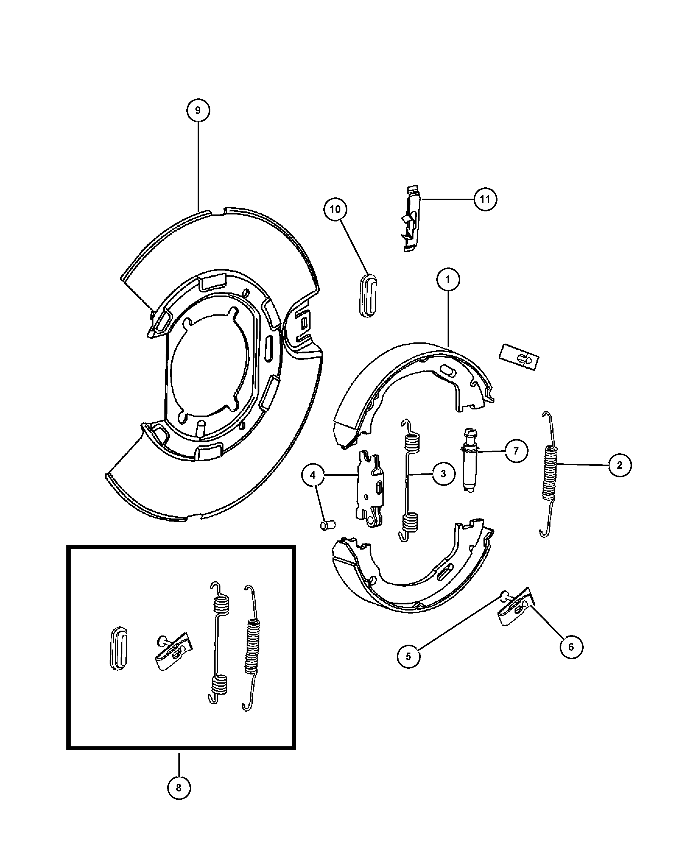 Chrysler 5137 624AA - Brake assembly, parking: 1 pcs. onlydrive.pro