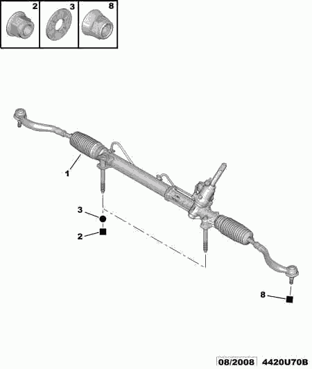 PEUGEOT (DF-PSA) 98 013 814 80 - Steering Gear onlydrive.pro