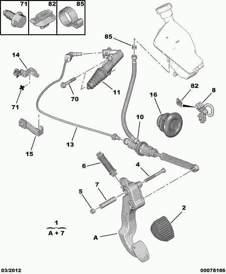 PEUGEOT 2182 Z4 - Clutch control master cylinder: 01 pcs. onlydrive.pro