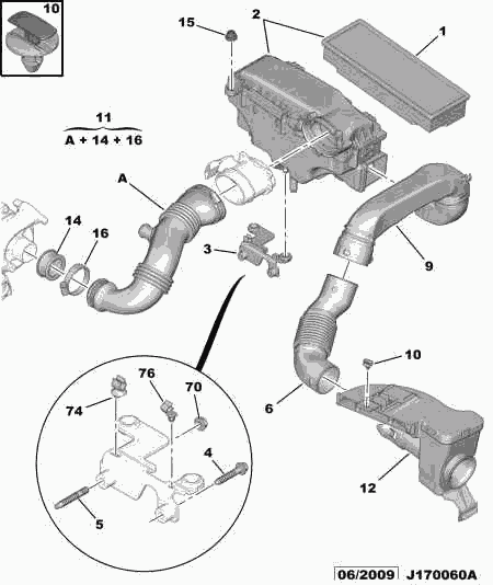 PEUGEOT 1420 R7 - Oro filtras onlydrive.pro