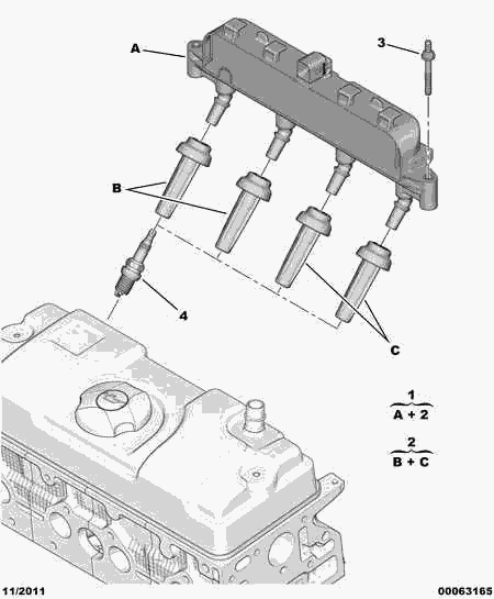 CITROËN 5960 F0 - Engin spark plug ignit electr modul coil: 04 pcs. onlydrive.pro