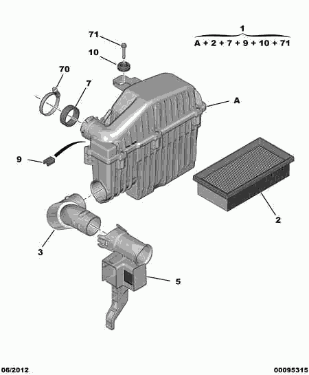 CITROËN 96 708 518 80 - Air Filter, engine onlydrive.pro