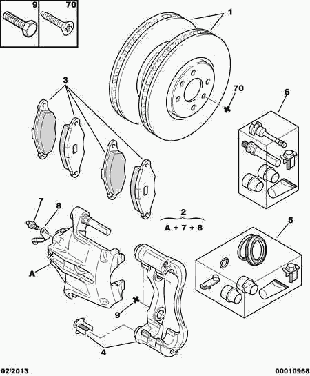 PEUGEOT 4427.88 - Repair Kit, brake caliper onlydrive.pro