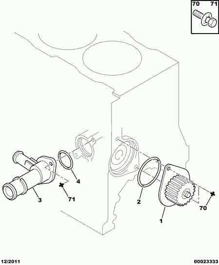 CITROËN 1201.E4 - Water Pump onlydrive.pro