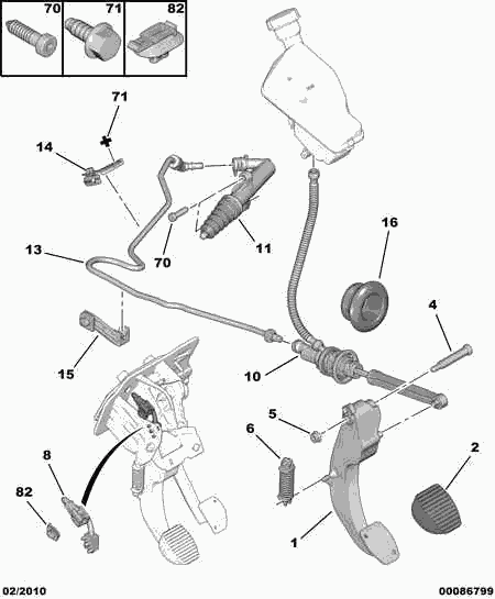 PEUGEOT 96 765 353 80 - Master Cylinder, clutch onlydrive.pro