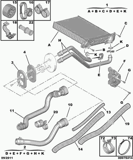 PEUGEOT (DF-PSA) 6448 S4 - Heat Exchanger, interior heating onlydrive.pro