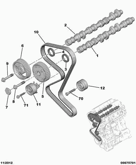 FIAT 0829 A9 - Spriegotājrullītis, Gāzu sadales mehānisma piedziņas siksna onlydrive.pro