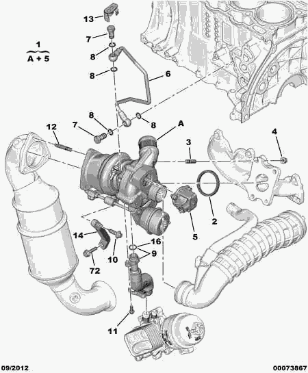 PEUGEOT (DF-PSA) 0375 N7 - Turbo charger oil return hose: 01 pcs. onlydrive.pro