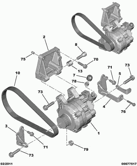 PEUGEOT 5705 CW - Alternator onlydrive.pro