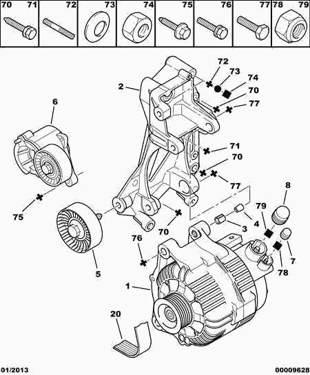 PEUGEOT 5705 6N - Alternator onlydrive.pro