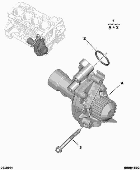 PEUGEOT 1201.L2 - Water Pump onlydrive.pro