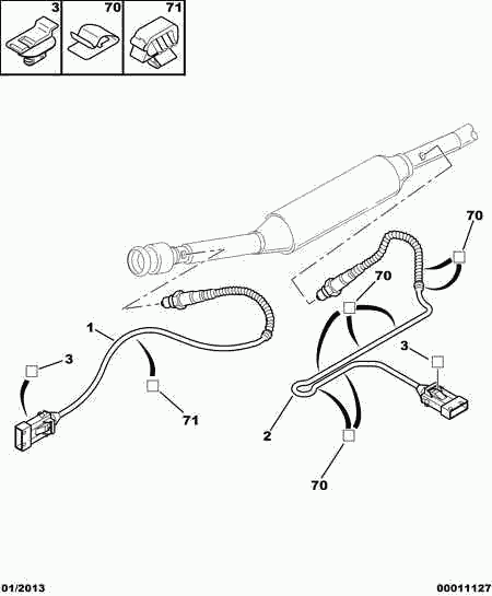 PEUGEOT 1628 VN - Regulator box exh temp probe: 01 pcs. onlydrive.pro