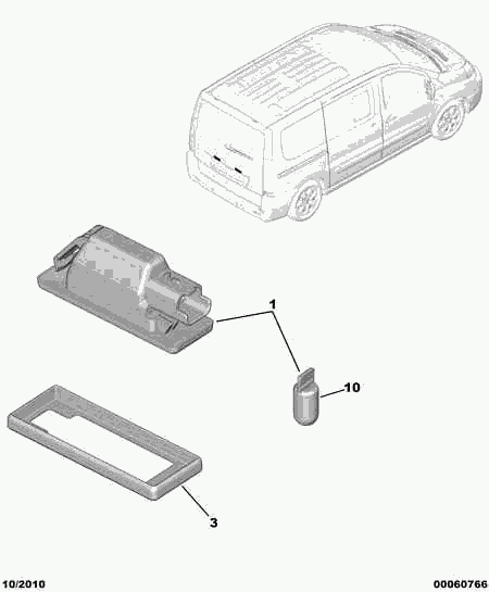 PEUGEOT 6340 G9 - Фонарь освещения номерного знака onlydrive.pro