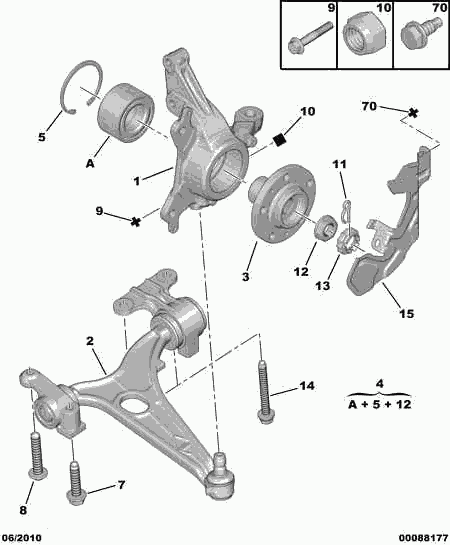 PEUGEOT 3350.93 - Bearing Kit, wheel hub onlydrive.pro