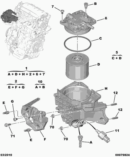 CITROËN 1901 91 - Fuel filter onlydrive.pro