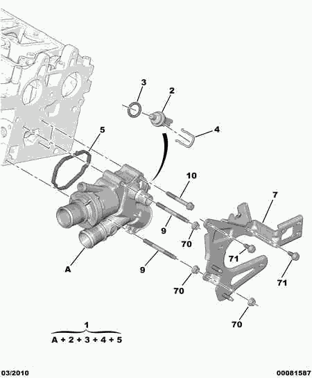 CITROËN 98 036 487 80 - Coolant thermostat / housing onlydrive.pro