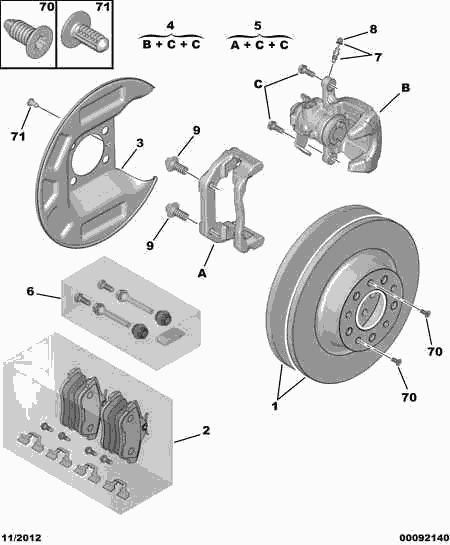 CITROËN 4401 L0 - Bremžu suports onlydrive.pro