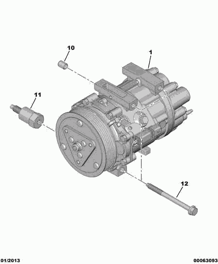 CITROËN 6453.YX - Air conditioned compressor detail: 01 pcs. onlydrive.pro