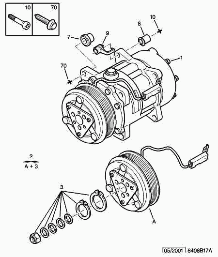 CITROËN 6453.LQ - Air conditioned compressor detail: 01 pcs. onlydrive.pro