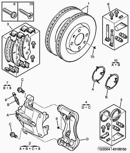 PEUGEOT 4252 18 - Front brakes disc caliper friction pad: 01 pcs. onlydrive.pro