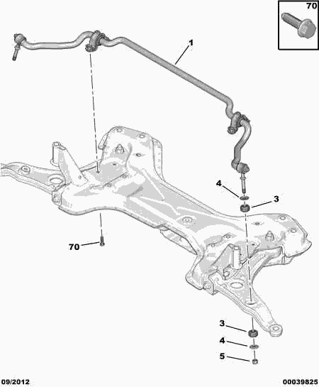 CITROËN 5093.16 - Skersinio stabilizatoriaus komplektas onlydrive.pro